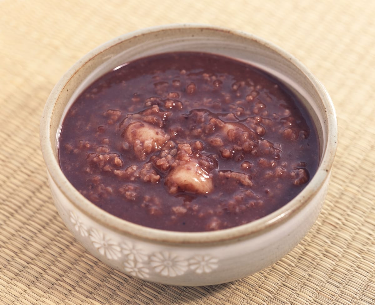 Patjuk, red-bean porridge eaten on the winter solstice
