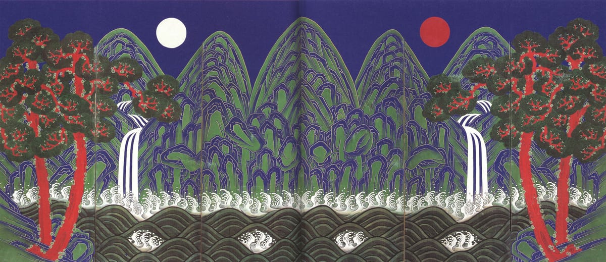 Irworobongdo, the Sun-Moon-Five-Peaks folding screen